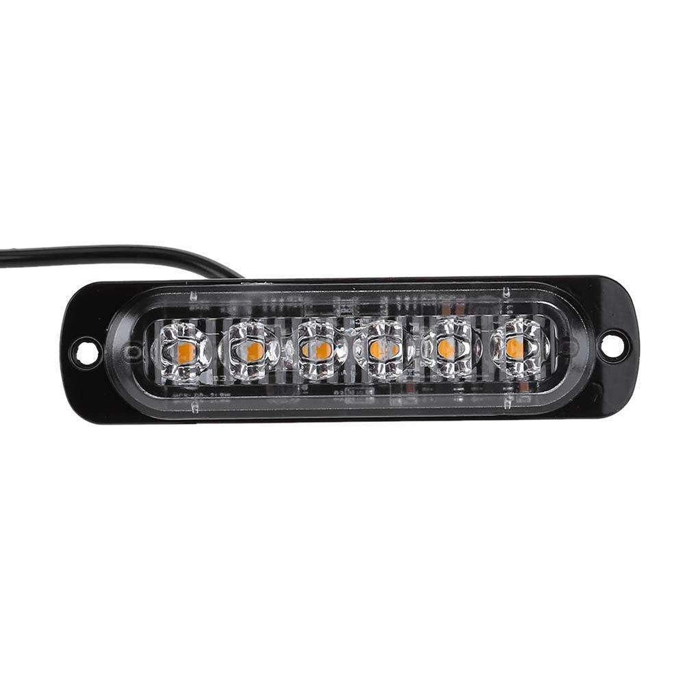 6 LED Tow Trucks Flush Mount Grille Side Marker Emergency Strobe Light Kit Bl13112