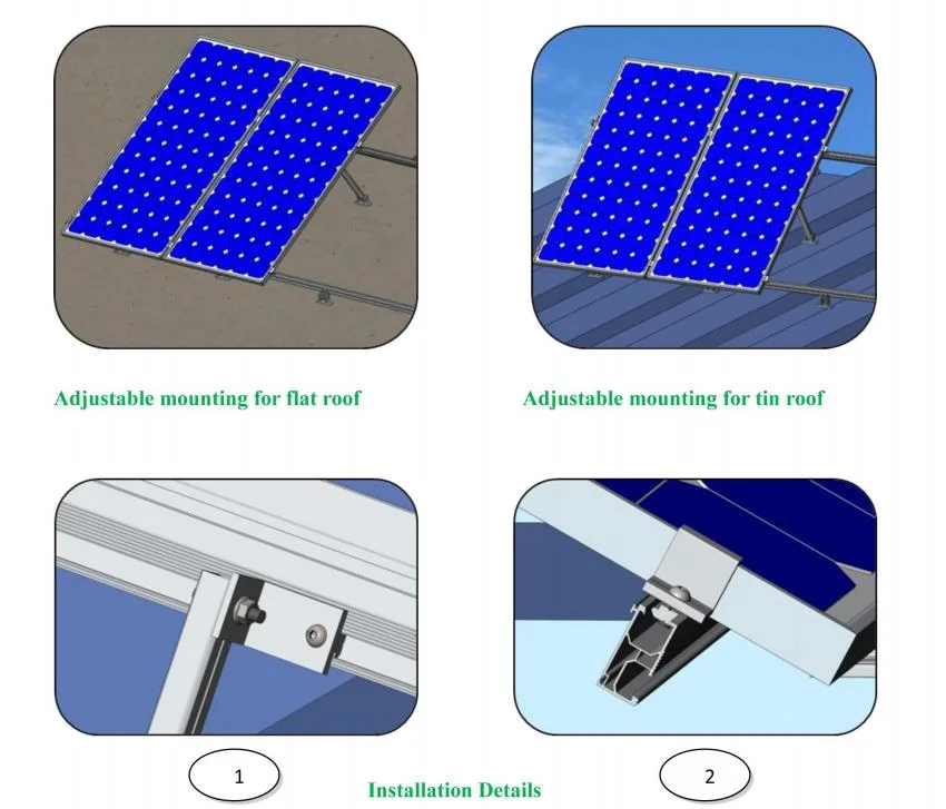 Adjustable PV Solar Panel Mounting System Aluminium Solar Rail and Accessories