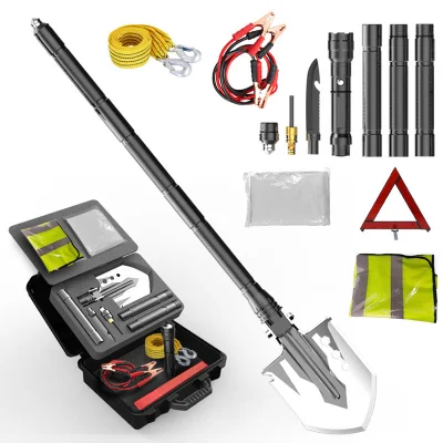 Kit d'outils d'urgence de pelle de survie en plein air pour voiture d'urgence automatique