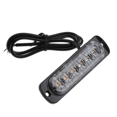 6 LED Flush Mount Grill Grille Side Marker Emergency Strobe Light Kit for 12V Tow Trucks Security Car Pickup Trucks Vans Trailers Wbb13112