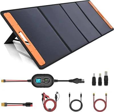 120W Chargeur Environnemental Camping RV Batterie De Voiture Ports Parallèles USB / DC Panneau Solaire Pliable Fixable Portable Pliable Kit De Chargeur De Batterie De Panneau Solaire D'urgence